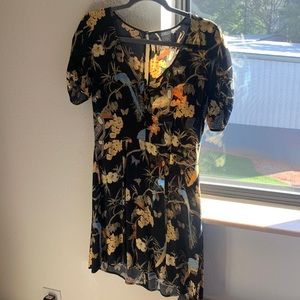 Reformation tropical print mini dress
